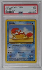V1614: 1999: Krabby: 51/62: Fossil: PSA: 9: MINT: 102261232